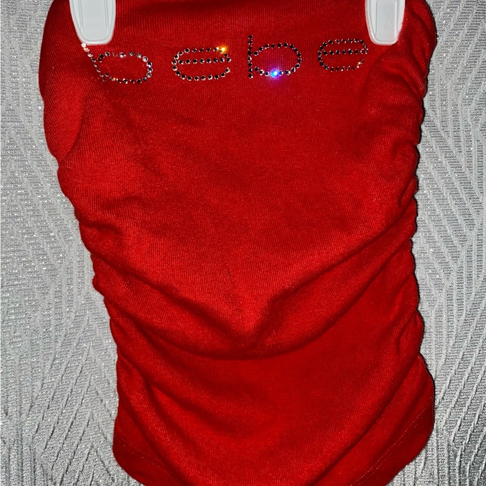 Bebe bundle ,Bebe Scarlet Strapless Top with Rhinestone Logo & Bebe swimsuit